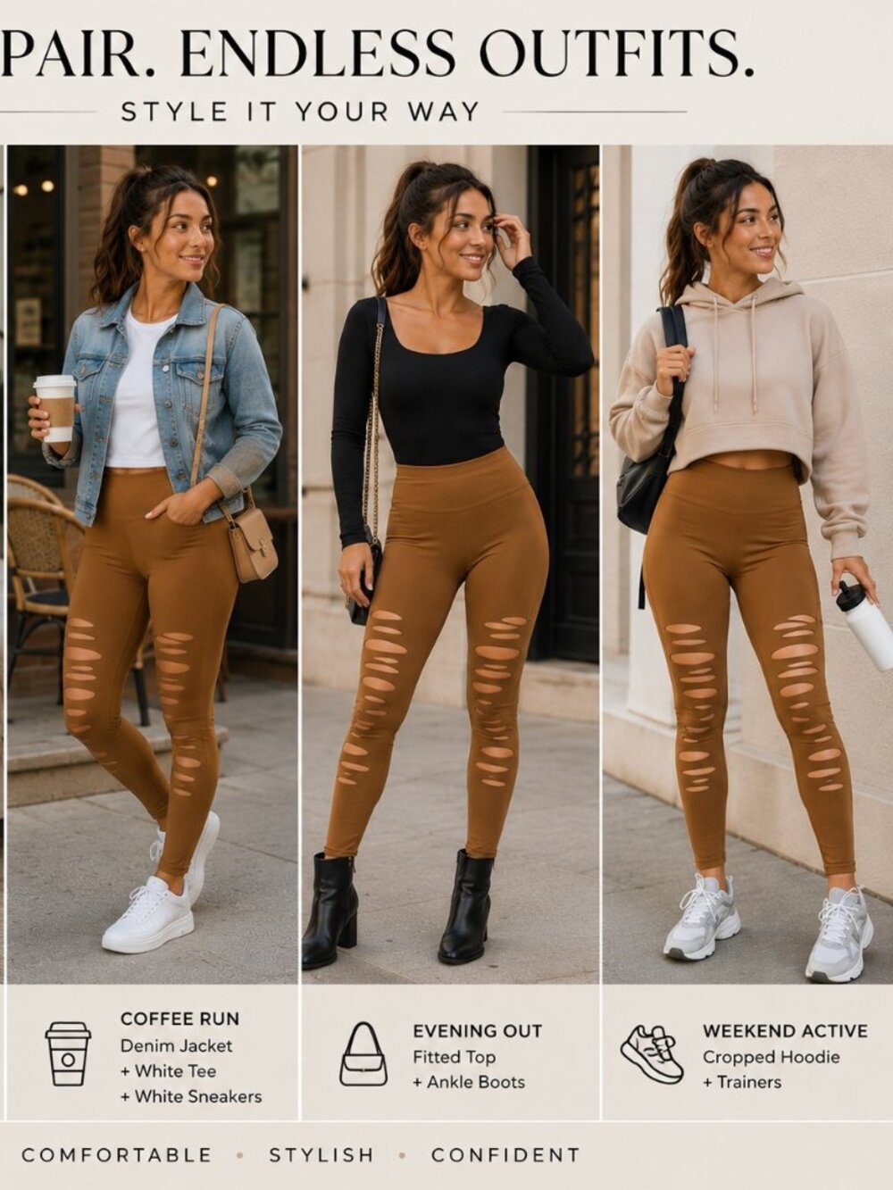 Cut Out Leggings High Waisted Seamless Fitness Fashion Activewear - Picture 3 of 8